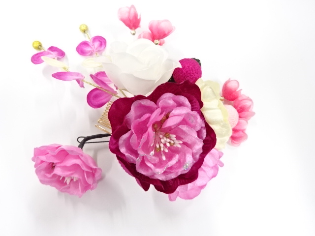 JAPANESE KIMONO / ANTIQUE HAIR ACCESSORY SET